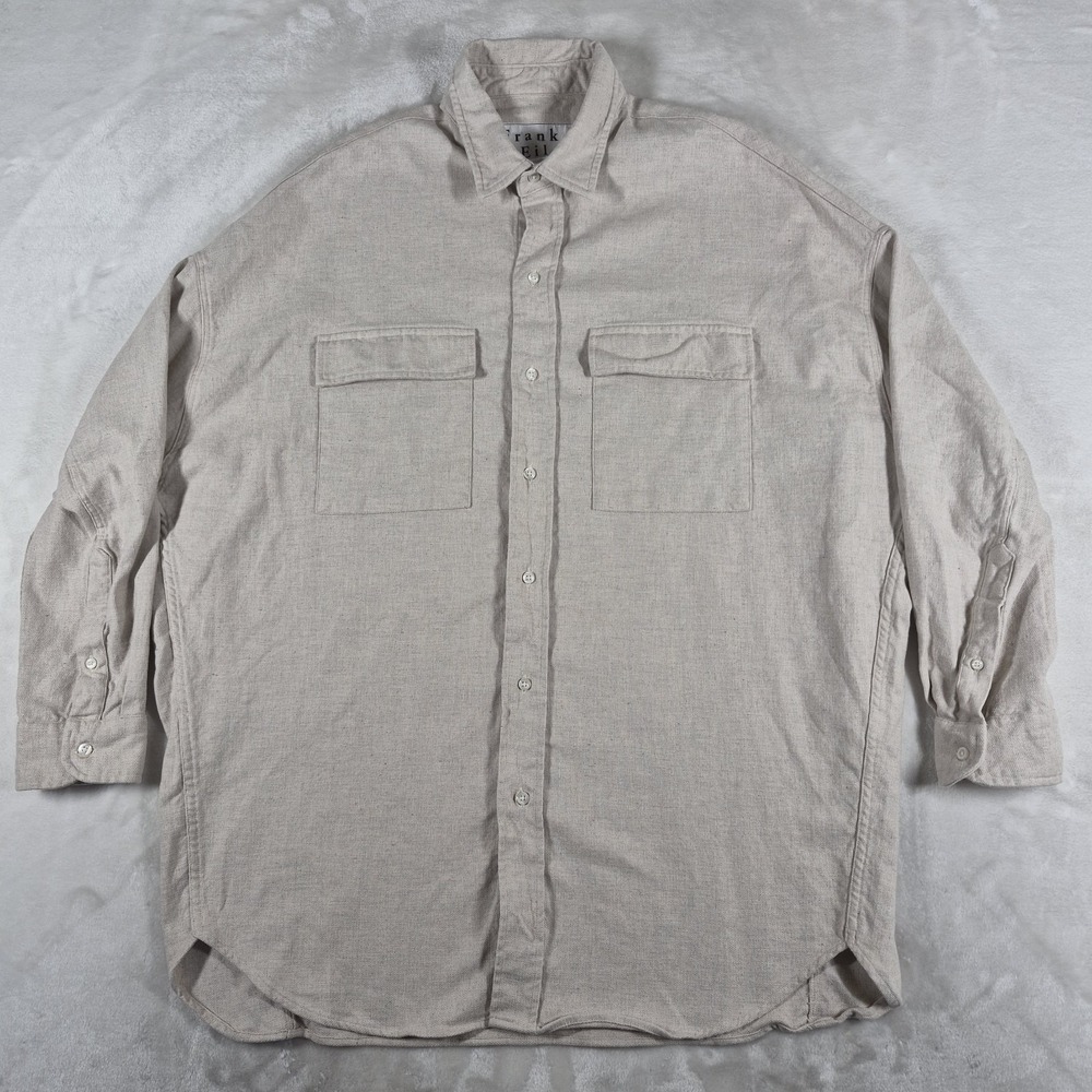 Frank and Eileen Mcloughlin Button Up Shirt Women's XS/S Small Ivory Oversized